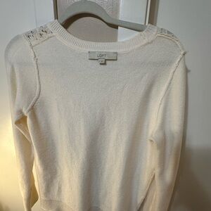 LOFT Ivory Knit Top